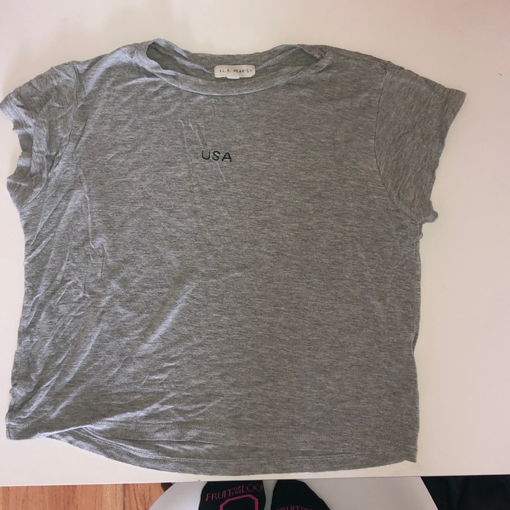 l.a hearts crop top
